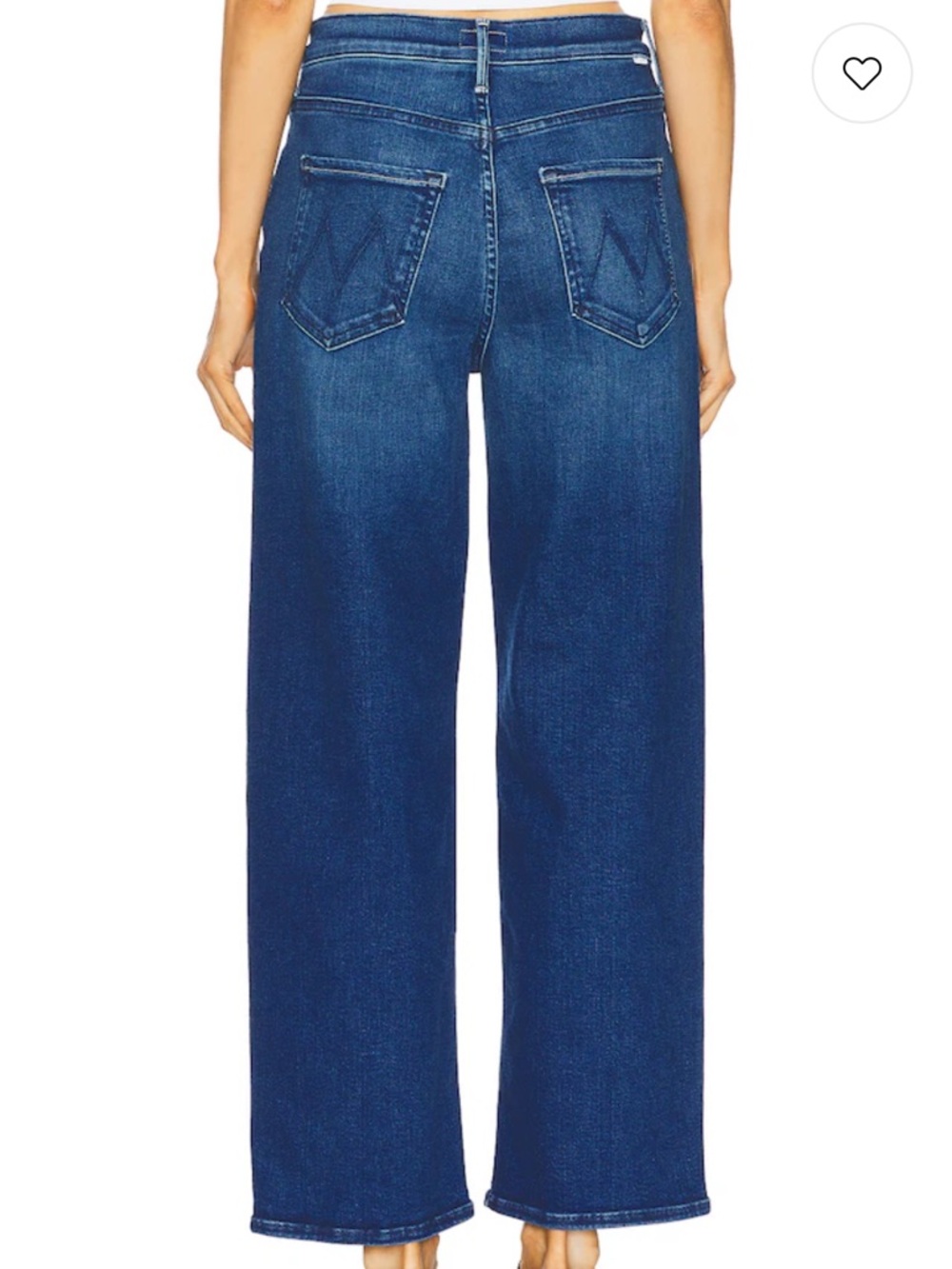 MOTHER Straight-Leg Jeans in Mid Blue Wash - Picture 7 of 8